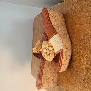 Coach Jazmin Canvas & Cork Platform Wedges